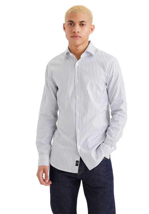 Camisa Crafted Slim Fit Patrón Azul