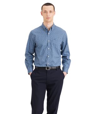 Camisa Signature Stain Defender® Classic Fit Bluefin