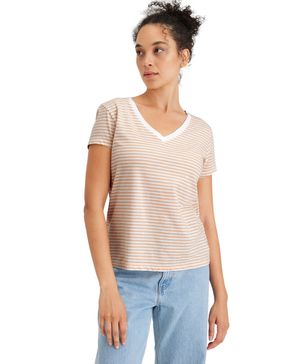 Polera Mujer Favorite V-Neck Slim Fit Khaki