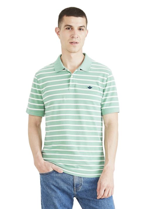 Polera Rib Collar Slim Fit Malachite