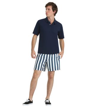 Traje de Baño Regular Fit Azul a Rayas
