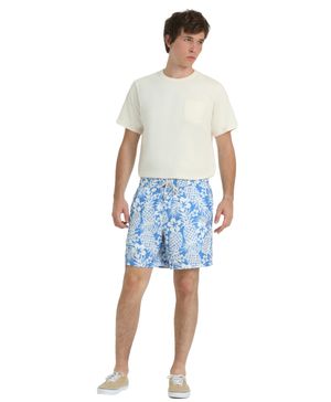 Traje de Baño Regular Fit Celeste Print
