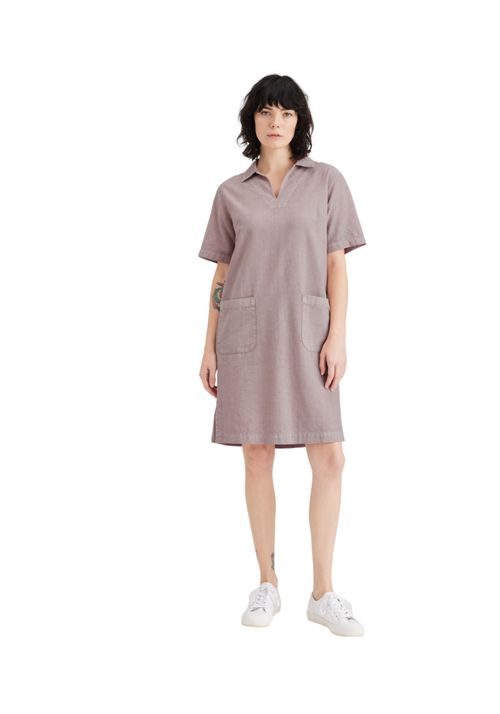 Vestido Mujer Collared Mini Morado