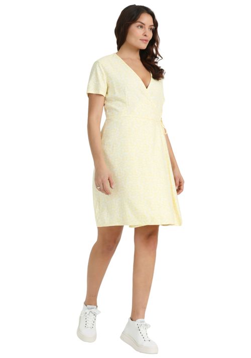 Vestido Mujer Wrap Amarillo