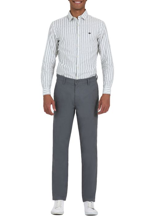 Pantalón Casual Chino Slim Fit Gris