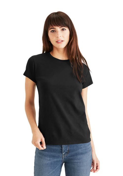 Polera Mujer Favorite Tee Slim Fit Negra