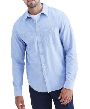 Camisa 2-Pocket Workshirt Regular Fit Celeste