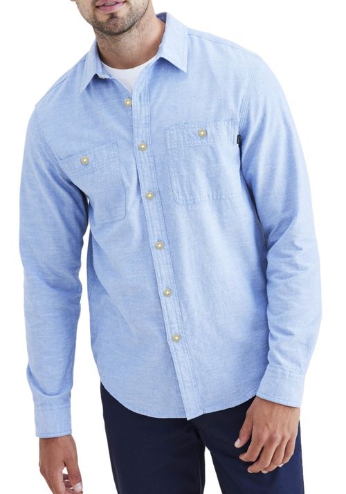 Camisa 2-Pocket Workshirt Regular Fit Celeste