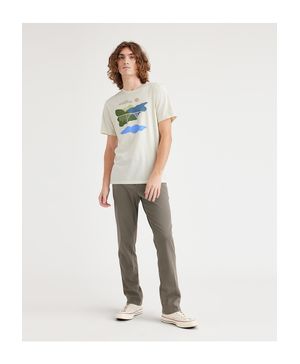 Polera Graphic Tee Slim Fit Egret Blanco