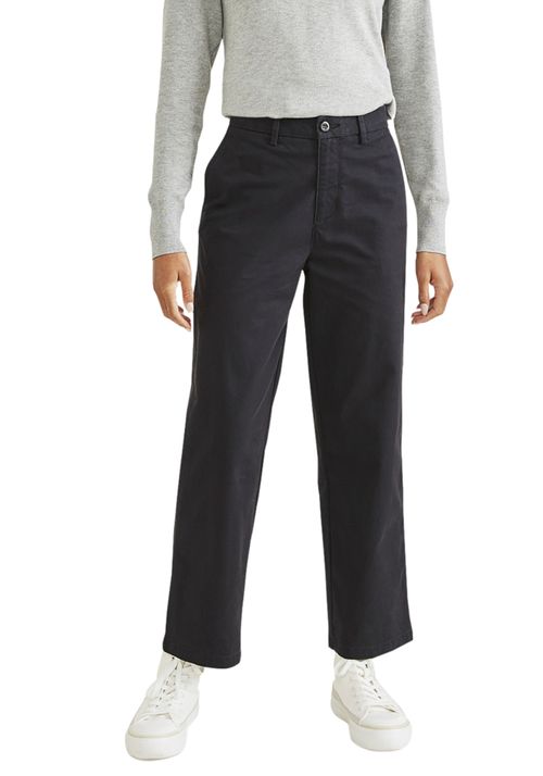 Pantalón Mujer Weekend Chino High Straight Fit Negro A3152-0001