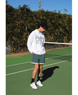 Polerón Racquet Club Collared Relaxed Fit Blanco