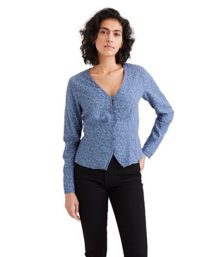 Blusa Mujer Tie Back Regular Fit Azul