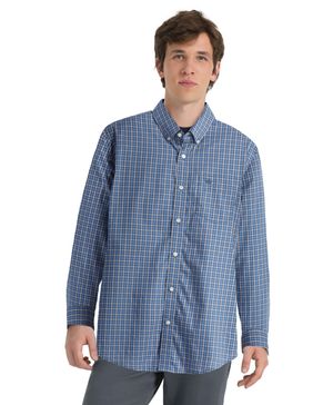 Camisa Signature Stain Defender® Classic Fit Indigo