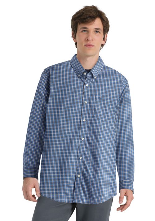 Camisa Signature Stain Defender® Classic Fit Indigo