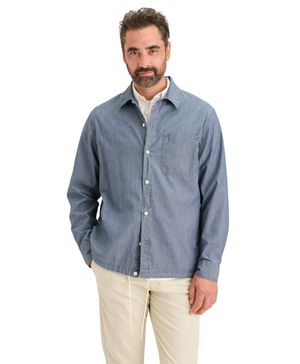 Camisa Coach Relaxed Fit Azul