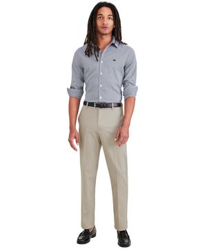 Pantalón Signature Slim Fit Iron Free con Stain Defender® Beige
