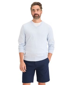 Sweater V-Neck Regular Fit Azul