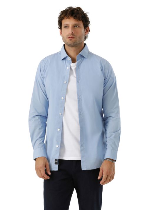 Camisa Crafted Slim Fit Azul Bel Air