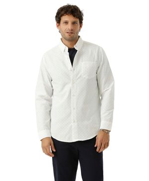 Camisa Woven Refine Classic Fit Blanca