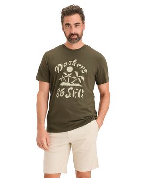Polera Graphic Tee Slim Fit Dark Olive
