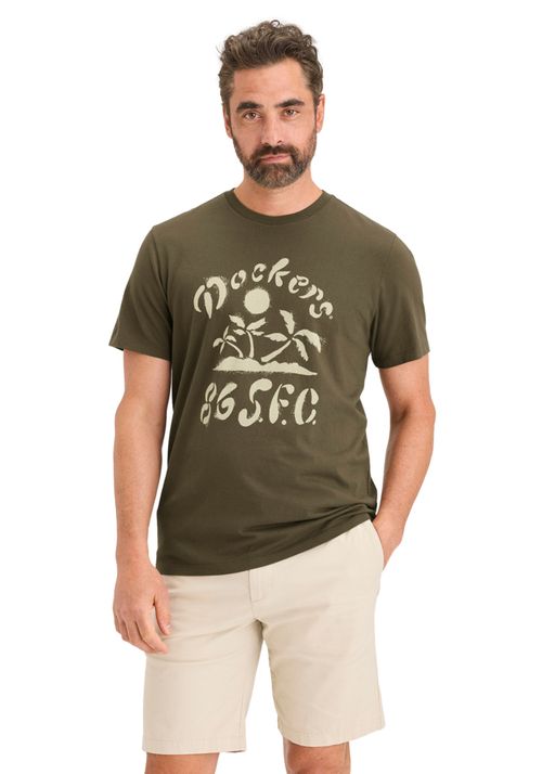 Polera Graphic Tee Slim Fit Dark Olive