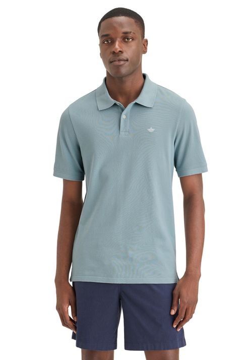 Polera Polo Pique Slim Fit Celeste