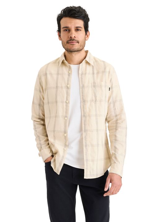 Camisa Original Slim Fit Beige
