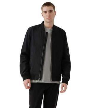 Chaqueta Bomber Regular Fit Negra