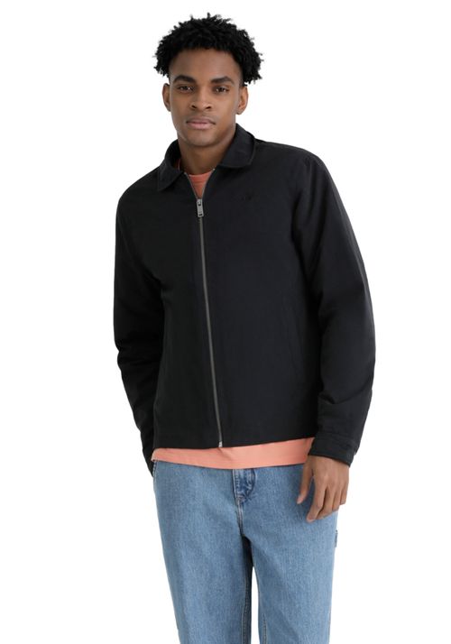 Chaqueta Laydown Collar Regular Fit Negra