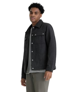 Chaqueta Wool Blend Regular Fit Gris