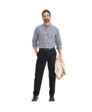 Camisa Signature Classic Fit con Stain Defender® Azul