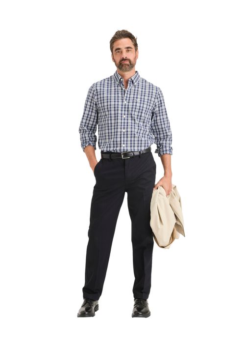 Camisa Signature Classic Fit con Stain Defender® Azul