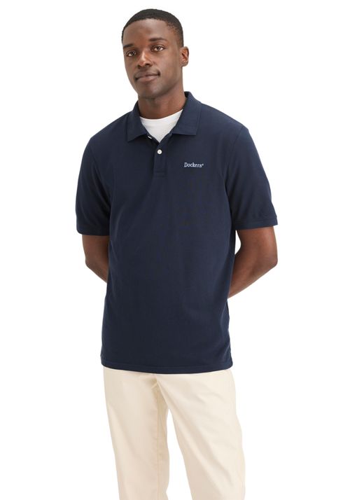 Polera Polo Piqué Slim Fit Azul
