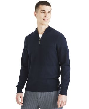 Sweater 1/4 Zip Regular Fit Azul