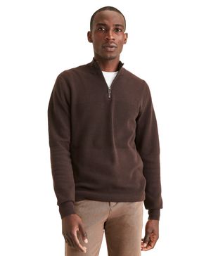 Sweater 1/4 Zip Regular Fit Café