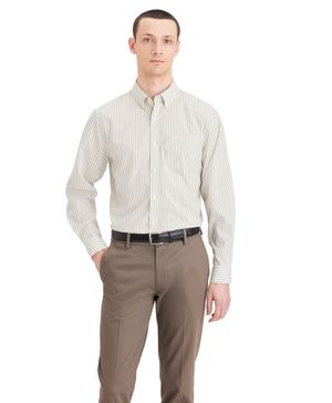 Camisa Signature Classic Fit con Stain Defender® Beige