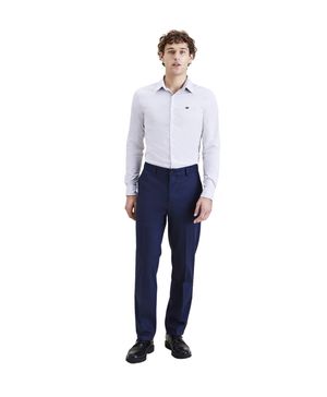 Pantalón Signature Stain Defender Straight Fit Azul