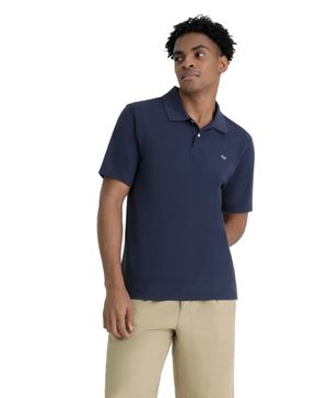 Polera Polo Piqué Slim Fit Azul